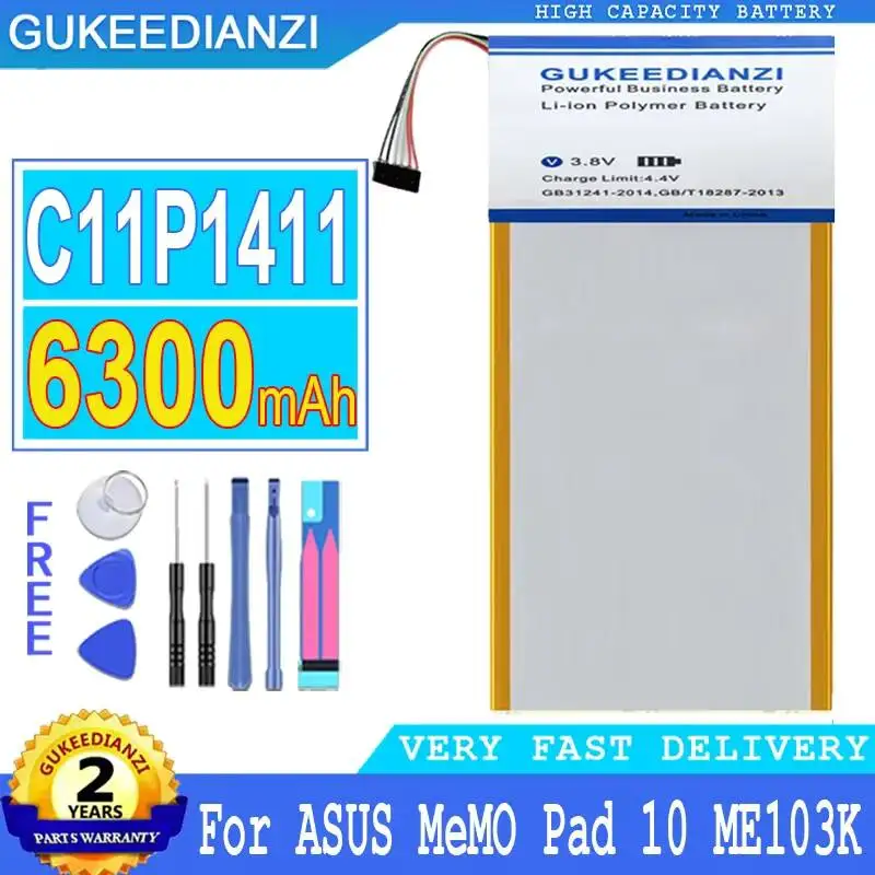 High Capacity C11P1411 For Asus Memo Pad 10 ME103K K01E ME0310K ME103 6300mAh Durable Tablet Battery
High Capacity C11P1411 For Asus Memo Pad 10 ME103K K01E ME0310K ME103 6300mAh Durable Tablet Battery
