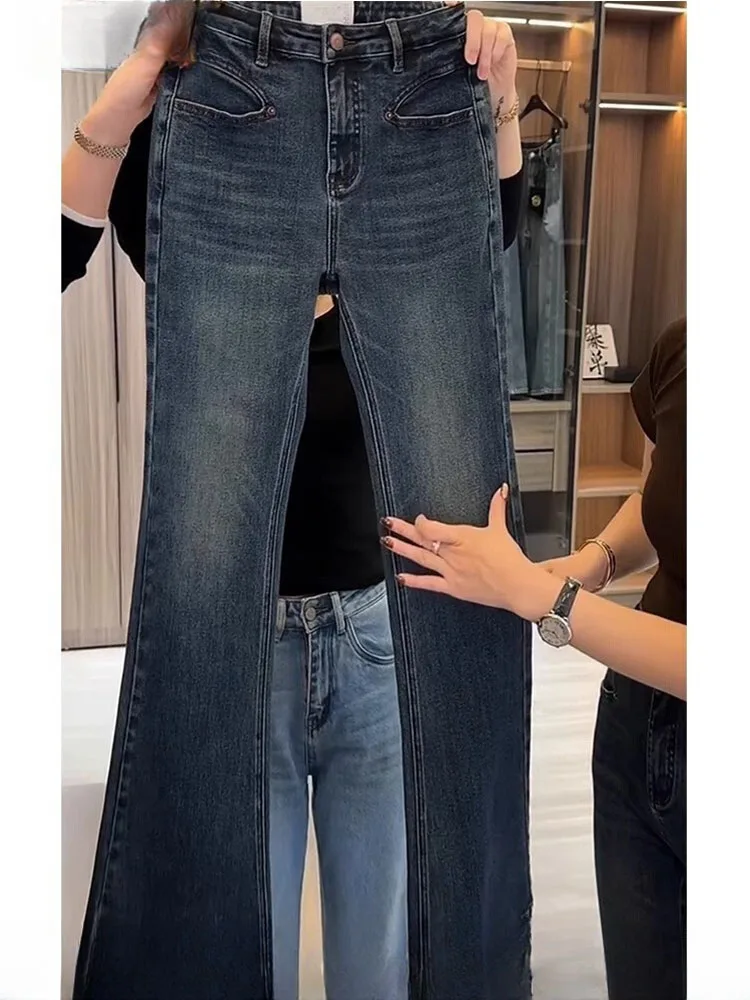 High Waist Bell Bottom Denim Jeans Women's Spring New Style plus Size Elastic Slim Straight Leg Pants American Retro Cotton S...
High Waist Bell Bottom Denim Jeans Women's Spring New Style plus Size Elastic Slim Straight Leg Pants American Retro Cotton S...