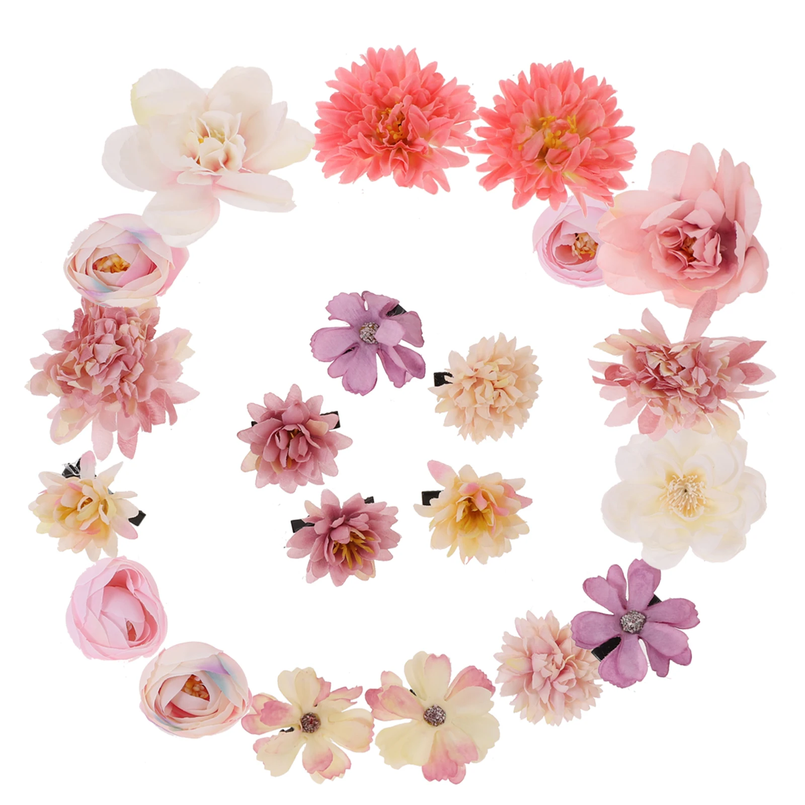 21 Pcs Flower Clips Women Toddler Cloth Accessories Girls Snap Hair Flowers Realistic 3D Elegant Wedding School Summer Hair
21 Pcs Flower Clips Women Toddler Cloth Accessories Girls Snap Hair Flowers Realistic 3D Elegant Wedding School Summer Hair