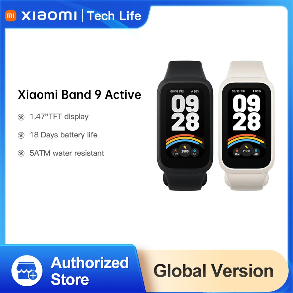 Смарт-браслет Xiaomi Smart Mi Band 9 Active, глобальная версия, с TFT-дисплеем 1,47 дюйма, 18 дней автономной работы, 50 режимов фитнеса, водонепроницаемость 5ATM
Смарт-браслет Xiaomi Smart Mi Band 9 Active, глобальная версия, с TFT-дисплеем 1,47 дюйма, 18 дней автономной работы, 50 режимов фитнеса, водонепроницаемость 5ATM