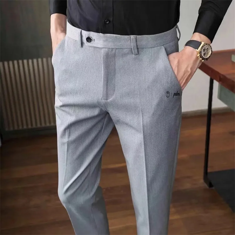 Men's luxury brand formal casual suit pants, men's trendy slim fit cropped pants, Korean version business shorts, with belt incl
Men's luxury brand formal casual suit pants, men's trendy slim fit cropped pants, Korean version business shorts, with belt incl