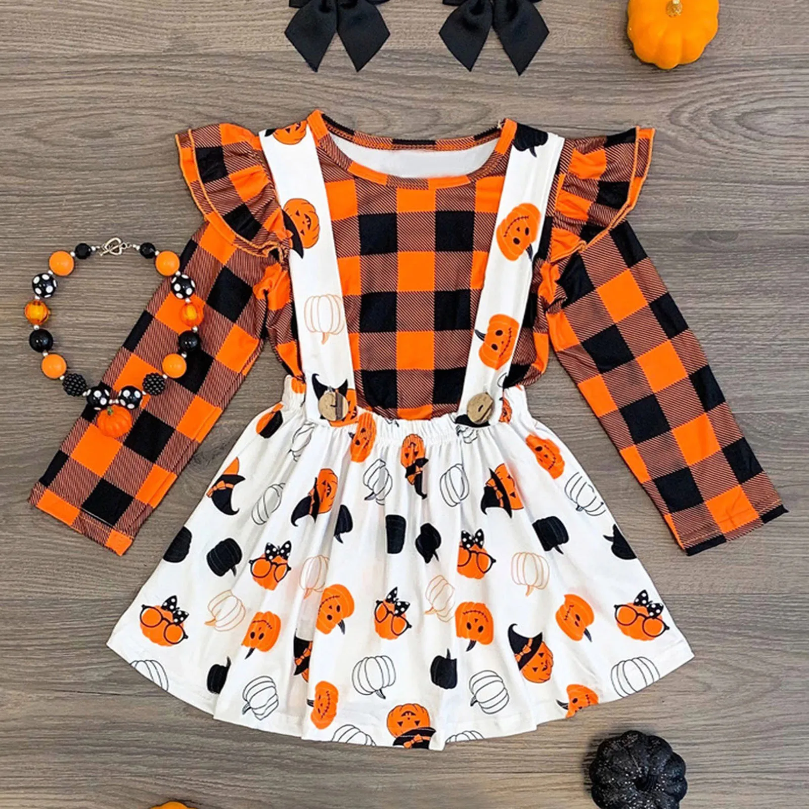 2024 Baby Girls Halloween Skirt Sets Flying Sleeve Romper Bat/Pumpkin/Ghost Embroidery Suspender Skirt Headband Sets Costumes
2024 Baby Girls Halloween Skirt Sets Flying Sleeve Romper Bat/Pumpkin/Ghost Embroidery Suspender Skirt Headband Sets Costumes