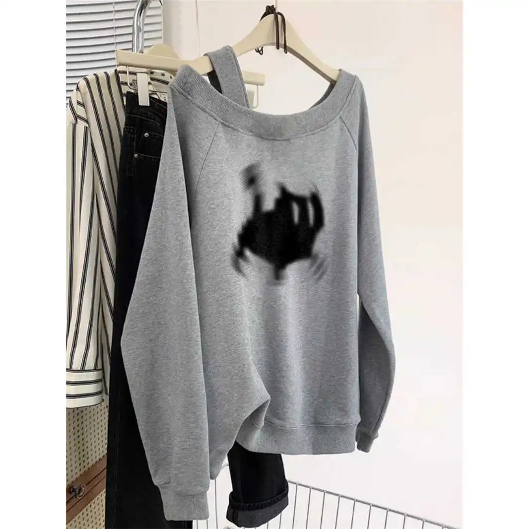 Korean Style Spring Design Women's Top Shoulder Exposure Loose Long Sleeves Casual All Match High Quality Sweatshirt
Korean Style Spring Design Women's Top Shoulder Exposure Loose Long Sleeves Casual All Match High Quality Sweatshirt