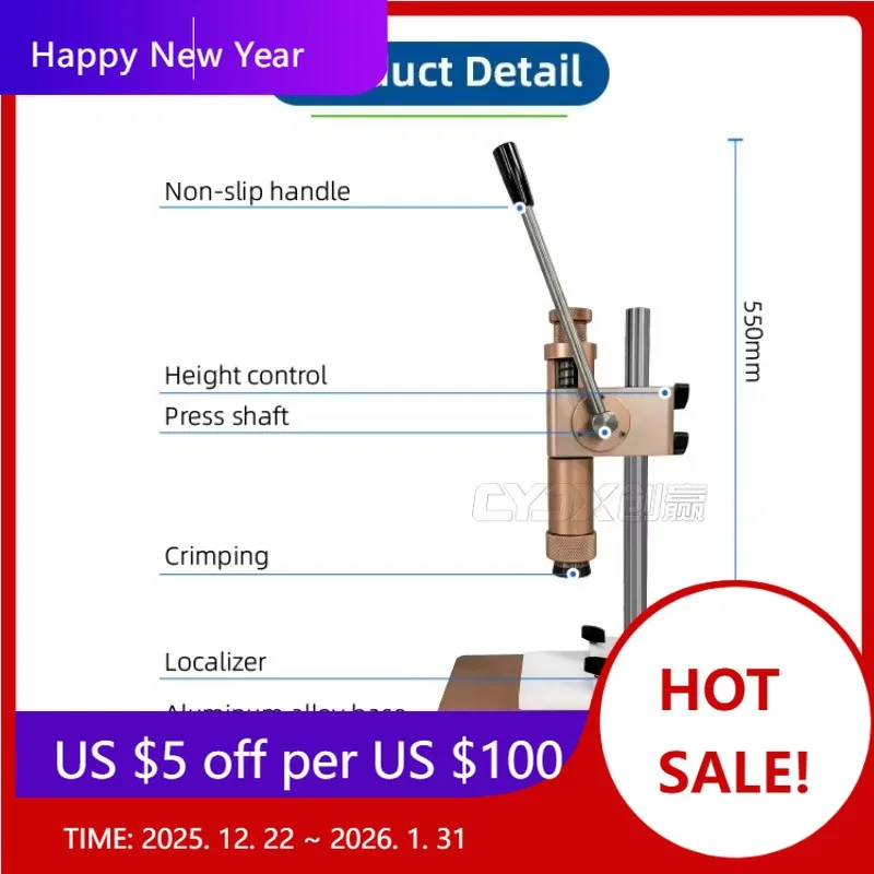 CYJX Easy Operated Small Manual Aluminum Perfume Spray Pump Crimping Machine Bottle Sealer Capping Pressing Machinery
CYJX Easy Operated Small Manual Aluminum Perfume Spray Pump Crimping Machine Bottle Sealer Capping Pressing Machinery