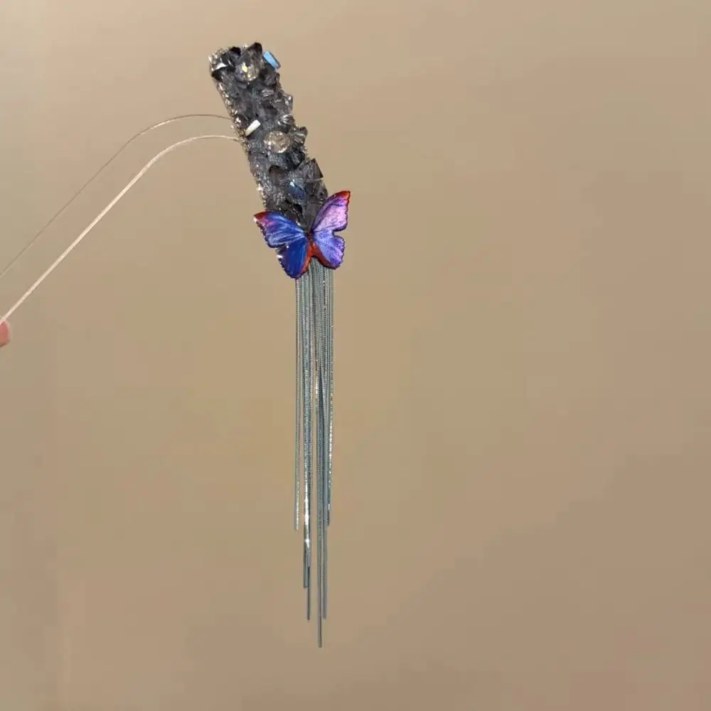 Purple Butterfly Tassel Hair Clip Crystal Elegant Ethnic Style Hair Hoop Headdress Retro Chinese Style Side Clip
Purple Butterfly Tassel Hair Clip Crystal Elegant Ethnic Style Hair Hoop Headdress Retro Chinese Style Side Clip