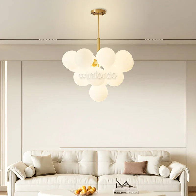 Winfordo Modern Bubble Hanging Chandelier Light Fixture Glass Ball Pendant Lamp for Living Room Bedroom Kitchen Dining Room
Winfordo Modern Bubble Hanging Chandelier Light Fixture Glass Ball Pendant Lamp for Living Room Bedroom Kitchen Dining Room