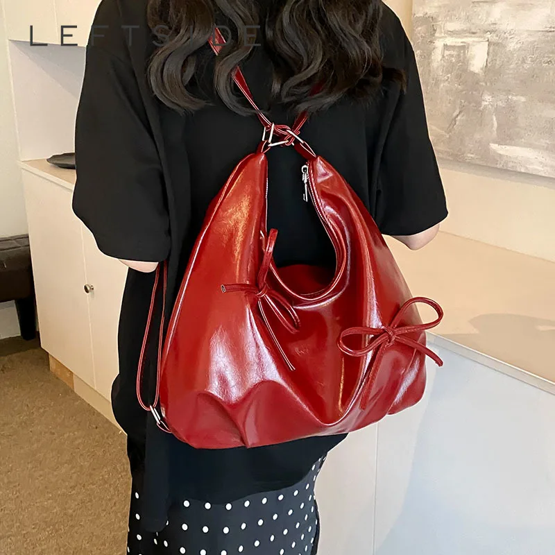 LEFTSIDE Y2K Bow Design Pu Leather Crossbody Bags for Women 2024 Trend Korean Fashion Shoulder Bag Lady Red Handbags and Purses
LEFTSIDE Y2K Bow Design Pu Leather Crossbody Bags for Women 2024 Trend Korean Fashion Shoulder Bag Lady Red Handbags and Purses