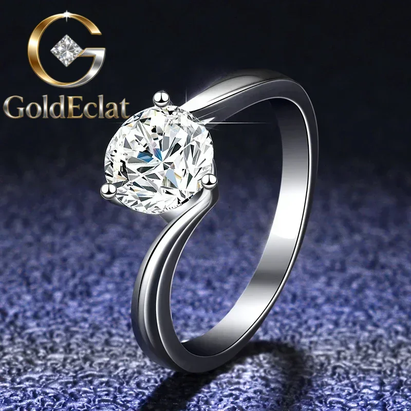 GoldEclat 100% Original 18K White Gold VVS 1 Carat D Color Moissanite Diamond Ring Luxury Wedding Band Fine Jewelry for Women
GoldEclat 100% Original 18K White Gold VVS 1 Carat D Color Moissanite Diamond Ring Luxury Wedding Band Fine Jewelry for Women
