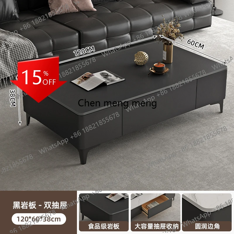 C46Nordic rock plate coffee table with drawers black minimalist design Living room coffee table modern salon mesas de centro sal
C46Nordic rock plate coffee table with drawers black minimalist design Living room coffee table modern salon mesas de centro sal