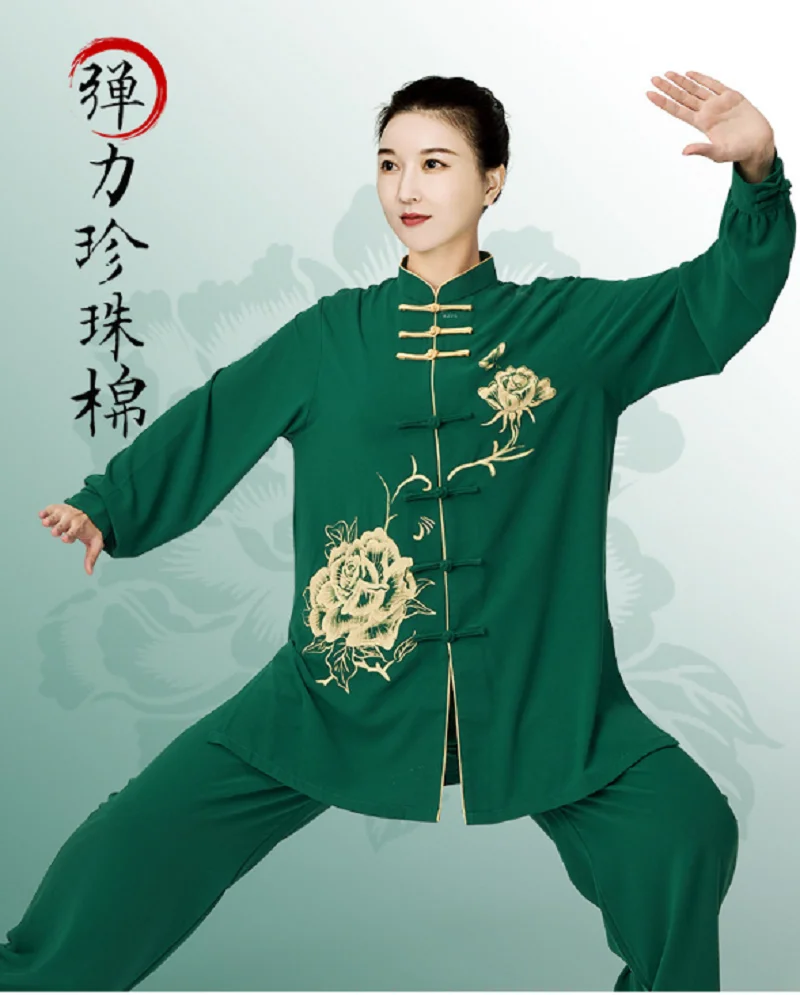 Wholesale New Chinese Style Women's Long Sleeve Tai Chi Clothing Embroidery Flower Kung Fu Suit Fashion Sport Sets Size XS-XXL
Wholesale New Chinese Style Women's Long Sleeve Tai Chi Clothing Embroidery Flower Kung Fu Suit Fashion Sport Sets Size XS-XXL