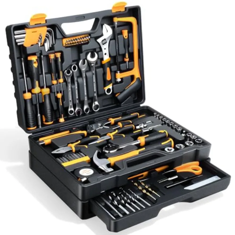Tool Set- 412 Pcs Home Repair/Auto Tool Kit Storage Organizer with Drawers Toolbox Storage Case for Women and Men Perfect for H
Tool Set- 412 Pcs Home Repair/Auto Tool Kit Storage Organizer with Drawers Toolbox Storage Case for Women and Men Perfect for H