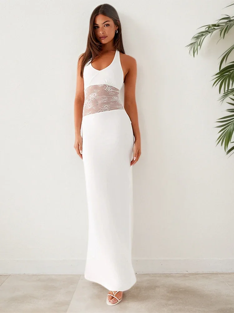 Hollow Out See Through Lace Sexy Y2K Maxi Dress Party Club Outfits Bodycon Women Summer Halter Backless Beach Vacation Dresses
Hollow Out See Through Lace Sexy Y2K Maxi Dress Party Club Outfits Bodycon Women Summer Halter Backless Beach Vacation Dresses