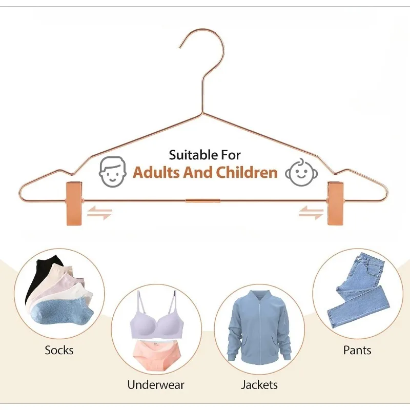 Metal Clothing Hangers with Adjustable Clips for Adults Clothes Heavy Duty Home Wardrobe Storage & Display Clothes Rack Hangers
Metal Clothing Hangers with Adjustable Clips for Adults Clothes Heavy Duty Home Wardrobe Storage & Display Clothes Rack Hangers
