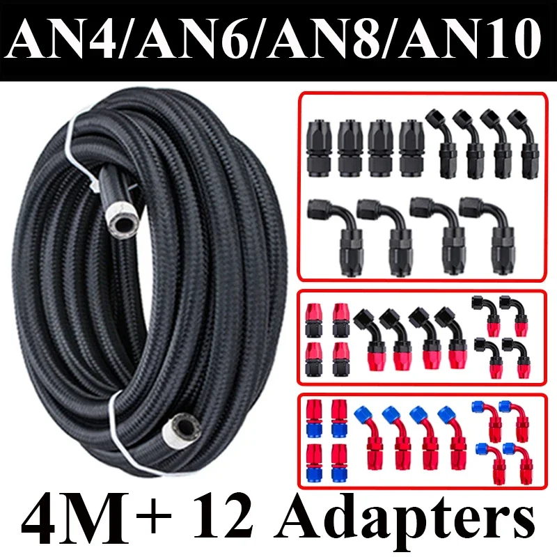 4M AN4 AN6 AN8 AN10 Fuel Hose Oil Gas Cooler Hose Line Pipe Tube Nylon CPE Rubber 4x0 4x45 4x90 Degree Fittings Hose End Adapter
4M AN4 AN6 AN8 AN10 Fuel Hose Oil Gas Cooler Hose Line Pipe Tube Nylon CPE Rubber 4x0 4x45 4x90 Degree Fittings Hose End Adapter
