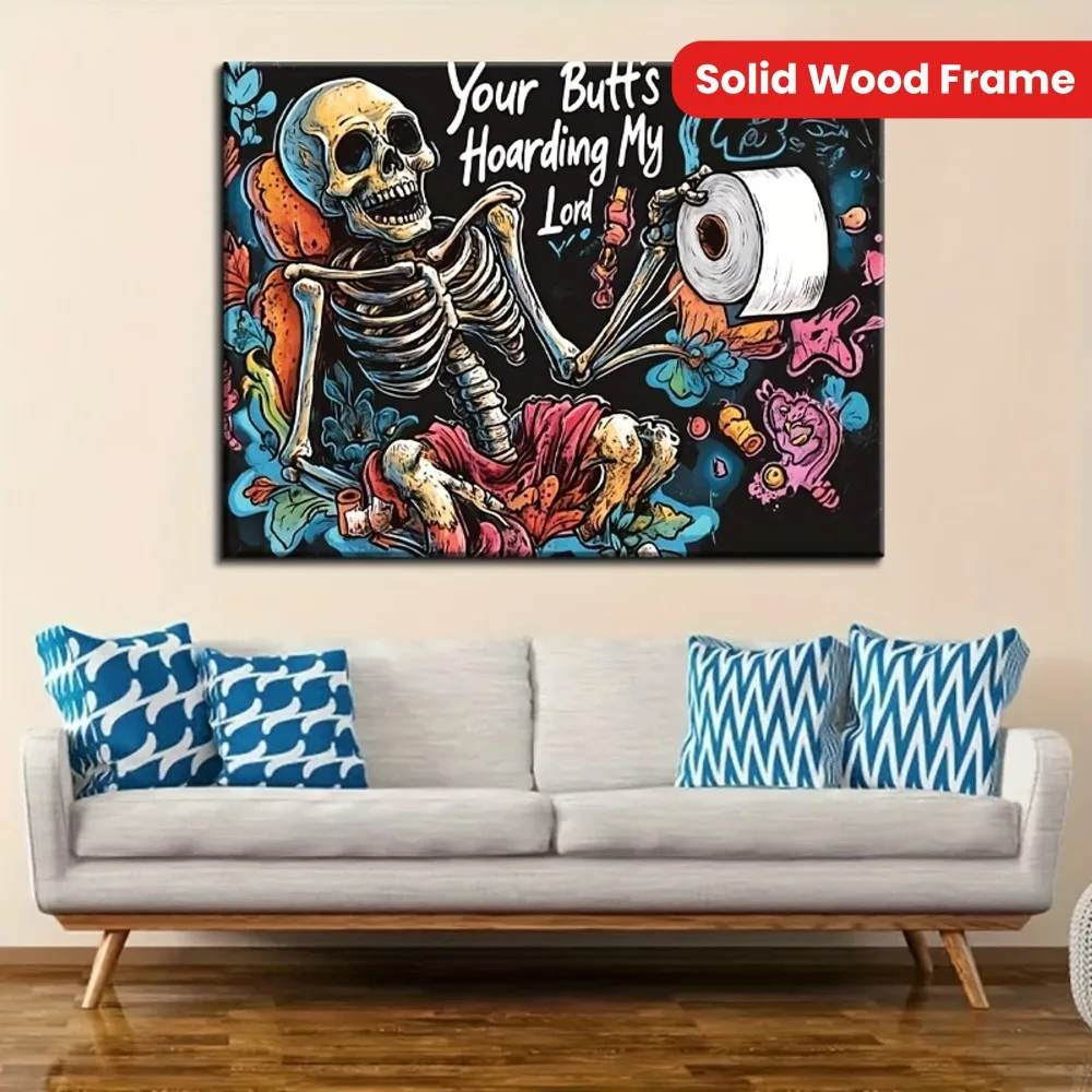 1.5 inch solid wood frame,Skull Gothic bathroom wall art,Skull picture wall decorative canvas print painting,home decorative art
1.5 inch solid wood frame,Skull Gothic bathroom wall art,Skull picture wall decorative canvas print painting,home decorative art