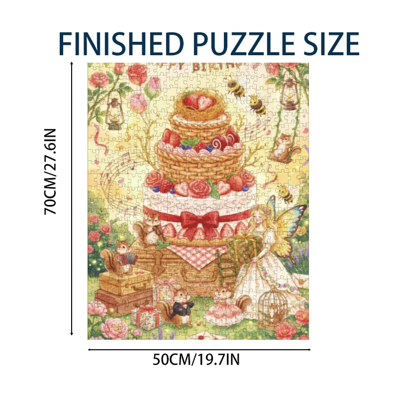 1 box of 1000 adult puzzles, cake elf, with puzzle glue and scraper tool 70x50cm 27.6x19.7 inches, mixed color puzzles
1 box of 1000 adult puzzles, cake elf, with puzzle glue and scraper tool 70x50cm 27.6x19.7 inches, mixed color puzzles