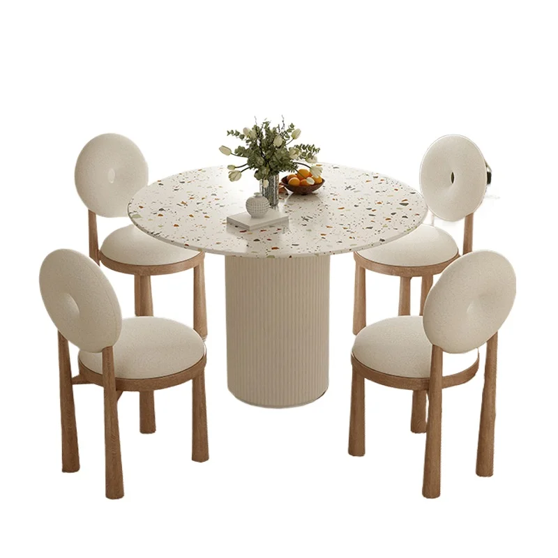 Internet celebrity cream style lamb wool chair wabi sand wind terrazzo small apartment rock slab solid wood dining table
Internet celebrity cream style lamb wool chair wabi sand wind terrazzo small apartment rock slab solid wood dining table