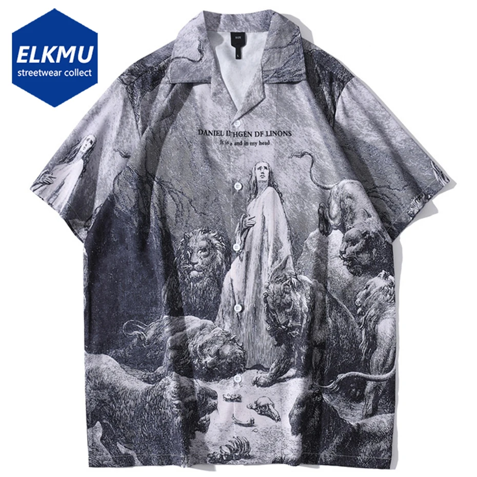 Vintage Graphic Shirts Men Summer Casual Loose Short Sleeve Shirts Button Up Blouse Streetwear Harajuku Hip Hop Shirts
Vintage Graphic Shirts Men Summer Casual Loose Short Sleeve Shirts Button Up Blouse Streetwear Harajuku Hip Hop Shirts