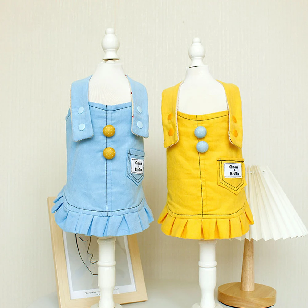 CREAM&BIUBIU Dog clothes summer cats pet clothes Teddy clothes small and medium-sized dogs thin summer corduroy straps dress
CREAM&BIUBIU Dog clothes summer cats pet clothes Teddy clothes small and medium-sized dogs thin summer corduroy straps dress