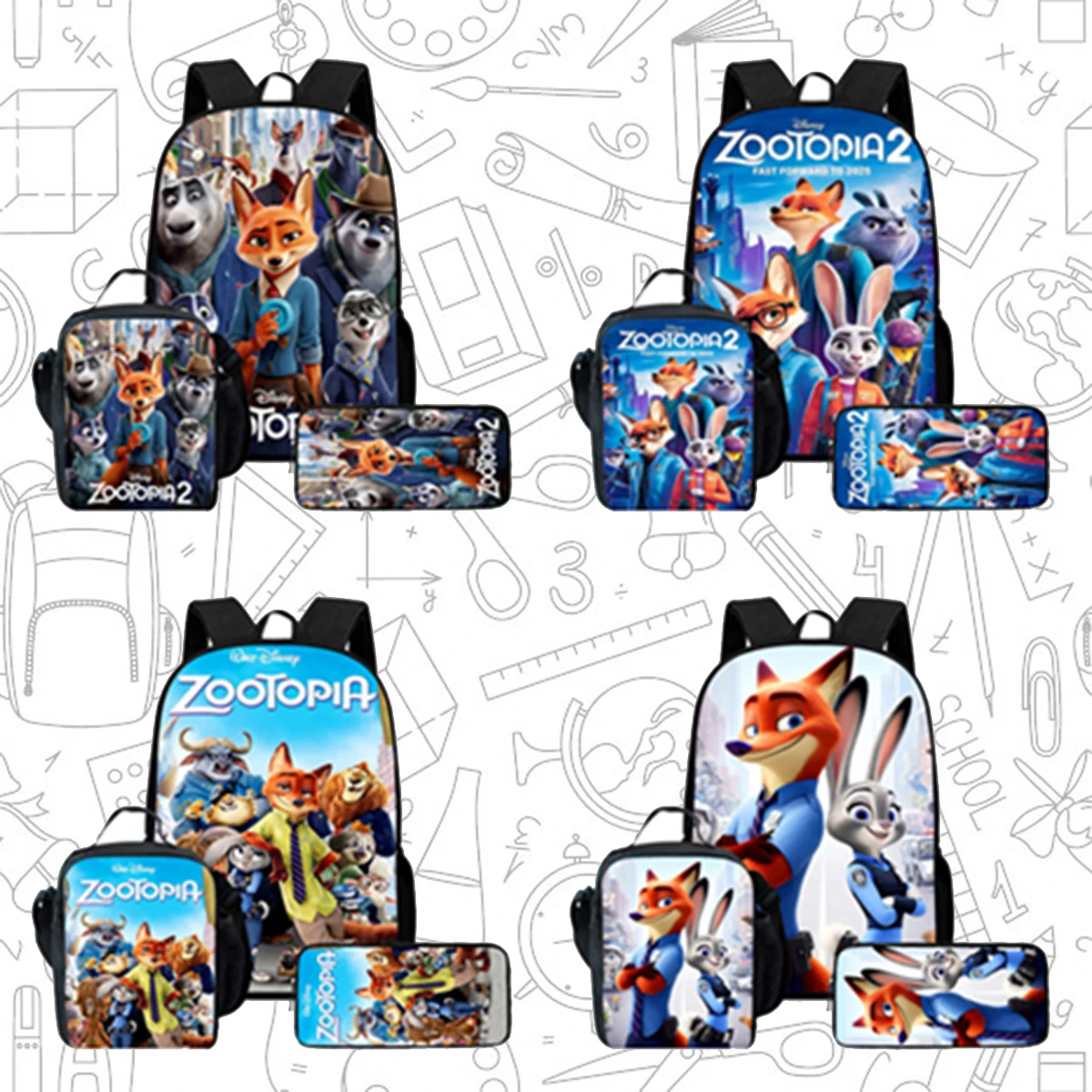 Детский школьный рюкзак с рисунком Zootopia 2, сумки для обеда, сумки-карандаши для детей 4–9, легкие школьные сумки для мальчиков и девочек
Детский школьный рюкзак с рисунком Zootopia 2, сумки для обеда, сумки-карандаши для детей 4–9, легкие школьные сумки для мальчиков и девочек