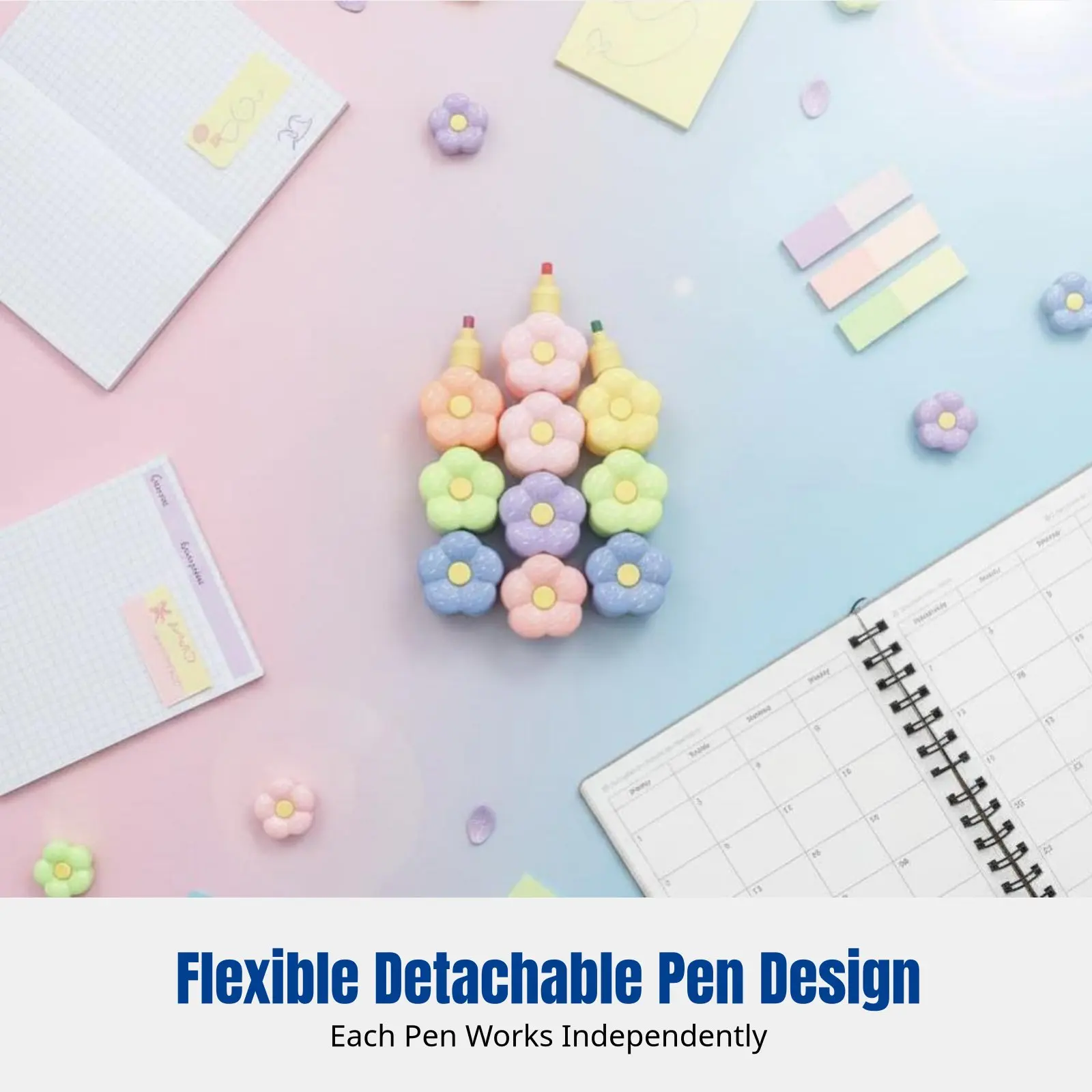 Creative Cartoon Highlighter, Flower-Shaped Marker, Vibrant Colors, Cute Cat Paw & Heart Design, Notebook Pen
Creative Cartoon Highlighter, Flower-Shaped Marker, Vibrant Colors, Cute Cat Paw & Heart Design, Notebook Pen