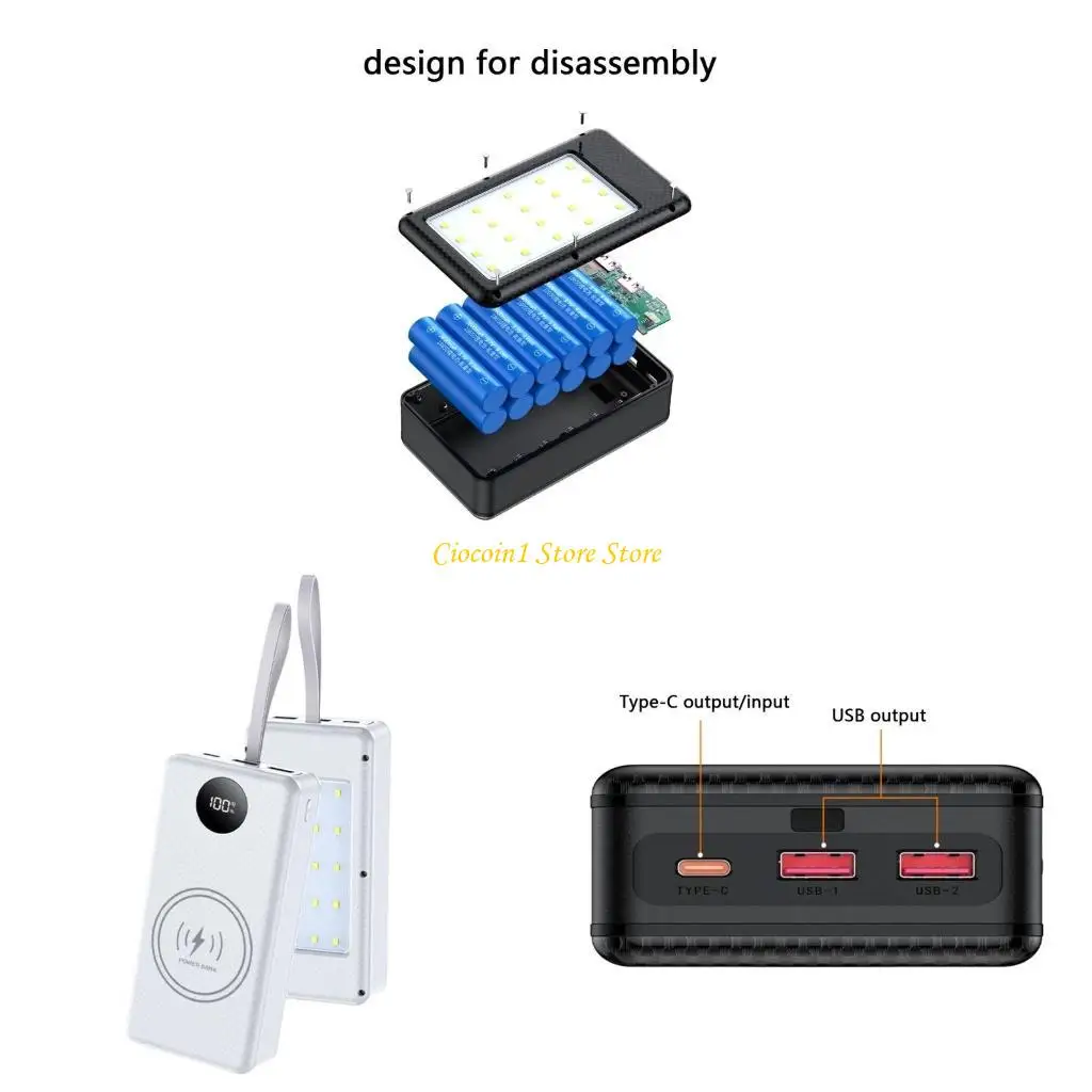 A3PC Easy Assembly Power Case Shell for 12x18650 Batteries Storage Box Camping Light
A3PC Easy Assembly Power Case Shell for 12x18650 Batteries Storage Box Camping Light