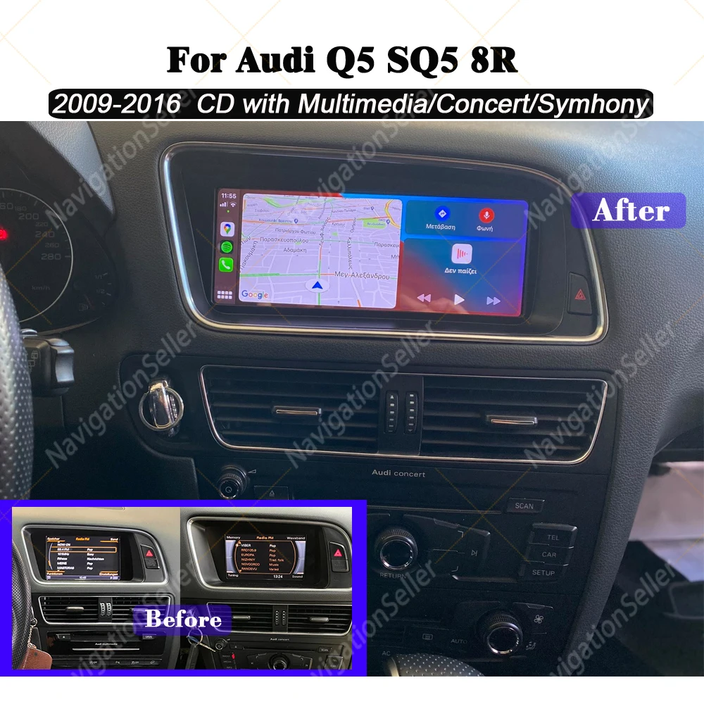 Android Carplay Screen For Audi Q5 SQ5 8R 2008-2016 Car Radio Stereo Head Unit Multimedia Video Player Gps Navigation Bluetooth
Android Carplay Screen For Audi Q5 SQ5 8R 2008-2016 Car Radio Stereo Head Unit Multimedia Video Player Gps Navigation Bluetooth