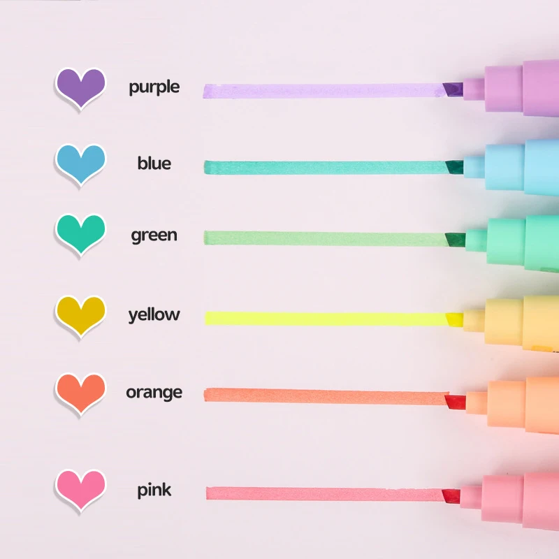 6Pcs Macron Color Highlighter Pen Mini Markers Set Fluorescent Pastel for Drawing Office Cute Student Stationery Art Supplies
6Pcs Macron Color Highlighter Pen Mini Markers Set Fluorescent Pastel for Drawing Office Cute Student Stationery Art Supplies