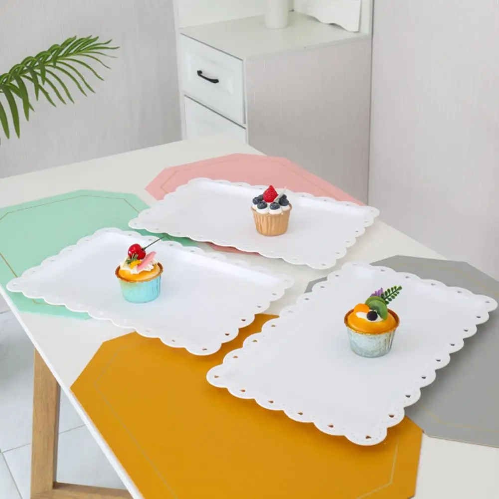 Reusable Plastic Trays Elegant Plastic Serving Trays for Desserts Parties Set of 3 Rectangle Platters for Birthday Tea for Baby
Reusable Plastic Trays Elegant Plastic Serving Trays for Desserts Parties Set of 3 Rectangle Platters for Birthday Tea for Baby