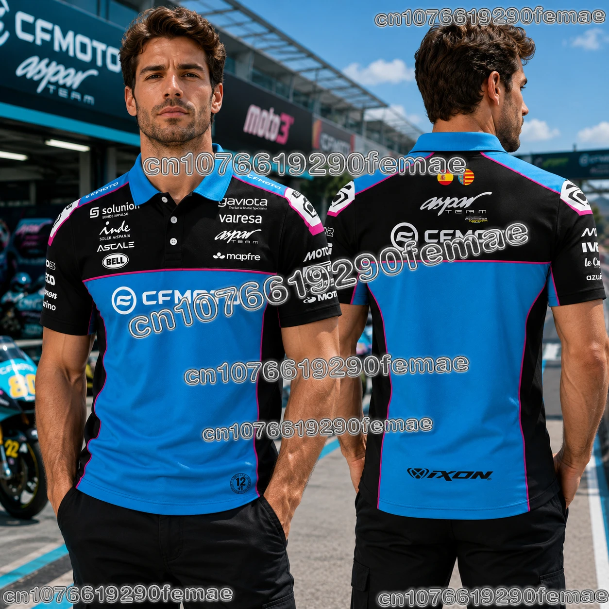 CFMOTO Aspar Racing Team Polo Tee Breathable Fabric Motorcycle Biker Short Sleeve Sports Casual Shirt For Men Outdoor Riding
CFMOTO Aspar Racing Team Polo Tee Breathable Fabric Motorcycle Biker Short Sleeve Sports Casual Shirt For Men Outdoor Riding