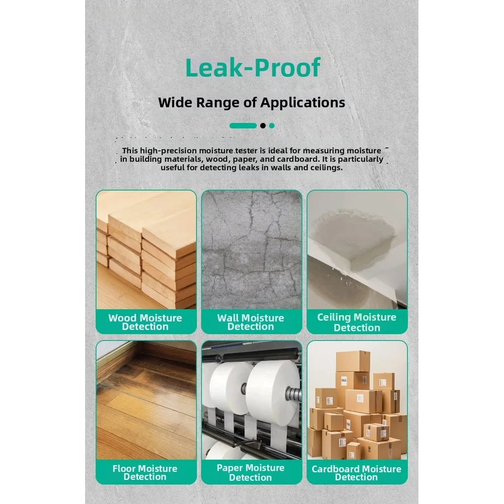 Moisture Measurement Device for Wood Flooring Drywall Ceilings and Packaging Materials with Fast and Repeatable Results
Moisture Measurement Device for Wood Flooring Drywall Ceilings and Packaging Materials with Fast and Repeatable Results