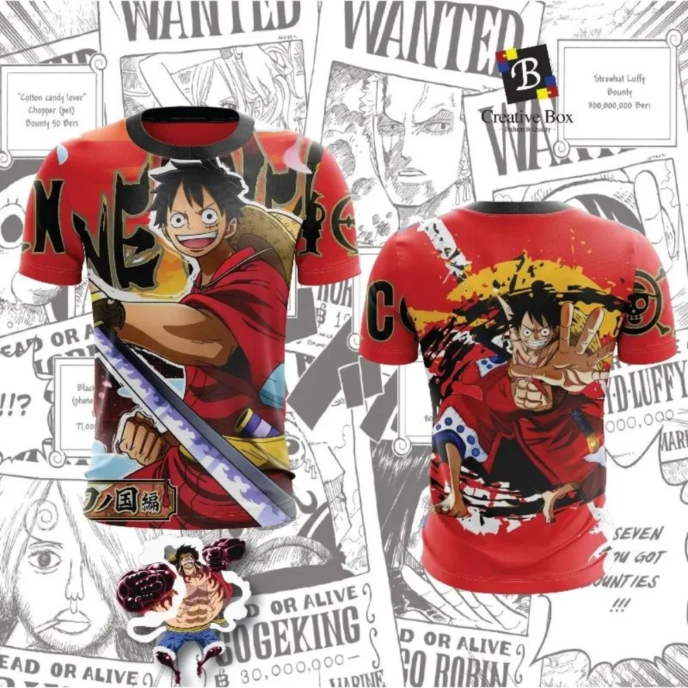 Summer One Piece Luffy Wano Samurai Ink Splash Print Short Sleeve T-Shirt Men's Casual Streetwear Anime Fan
Summer One Piece Luffy Wano Samurai Ink Splash Print Short Sleeve T-Shirt Men's Casual Streetwear Anime Fan