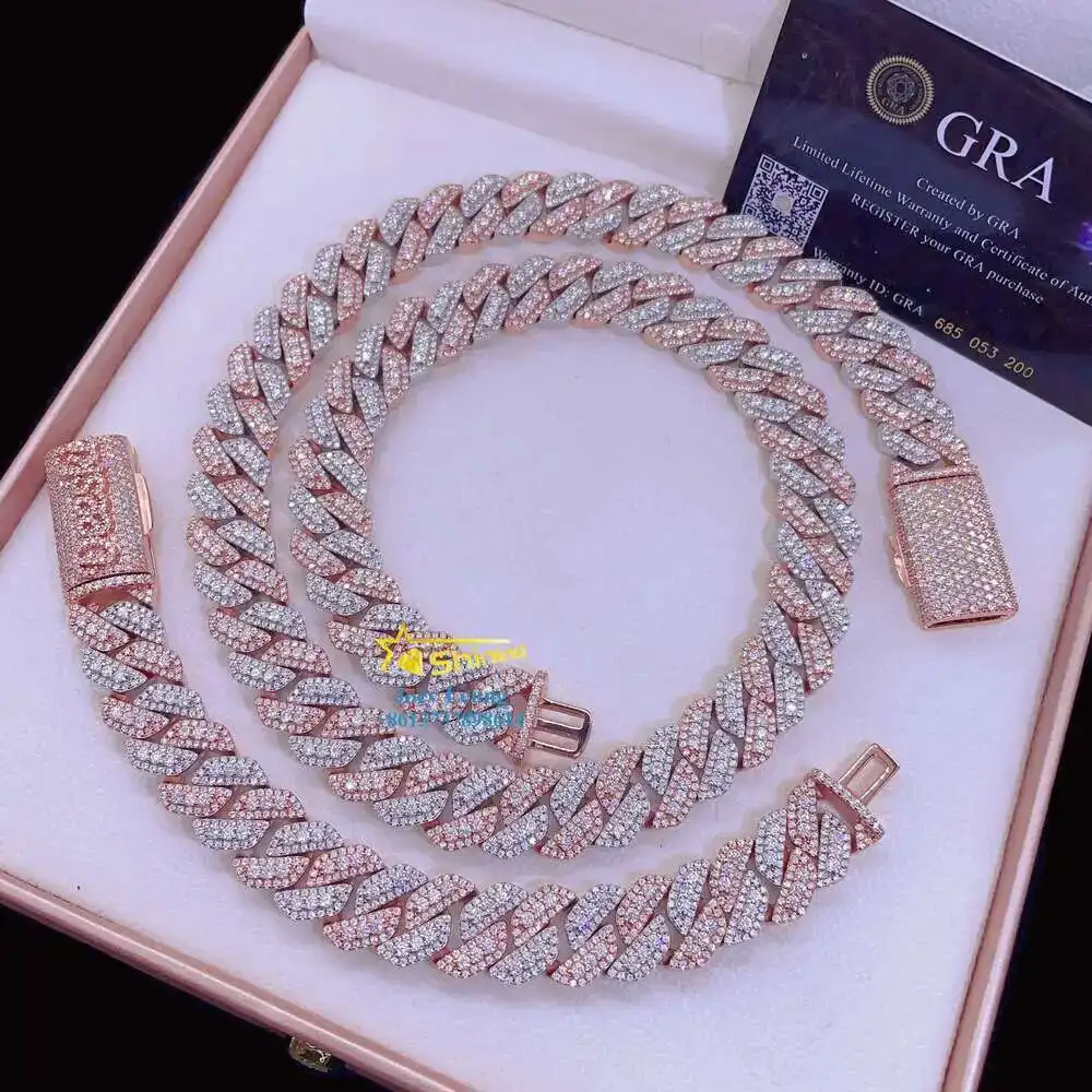 12mm 15mm 18mm Fine Jewelry Hip Hop Gold Plated 925 Silver Vvs Moissanite Diamond Iced Out Cuban Link Chain Necklace
12mm 15mm 18mm Fine Jewelry Hip Hop Gold Plated 925 Silver Vvs Moissanite Diamond Iced Out Cuban Link Chain Necklace