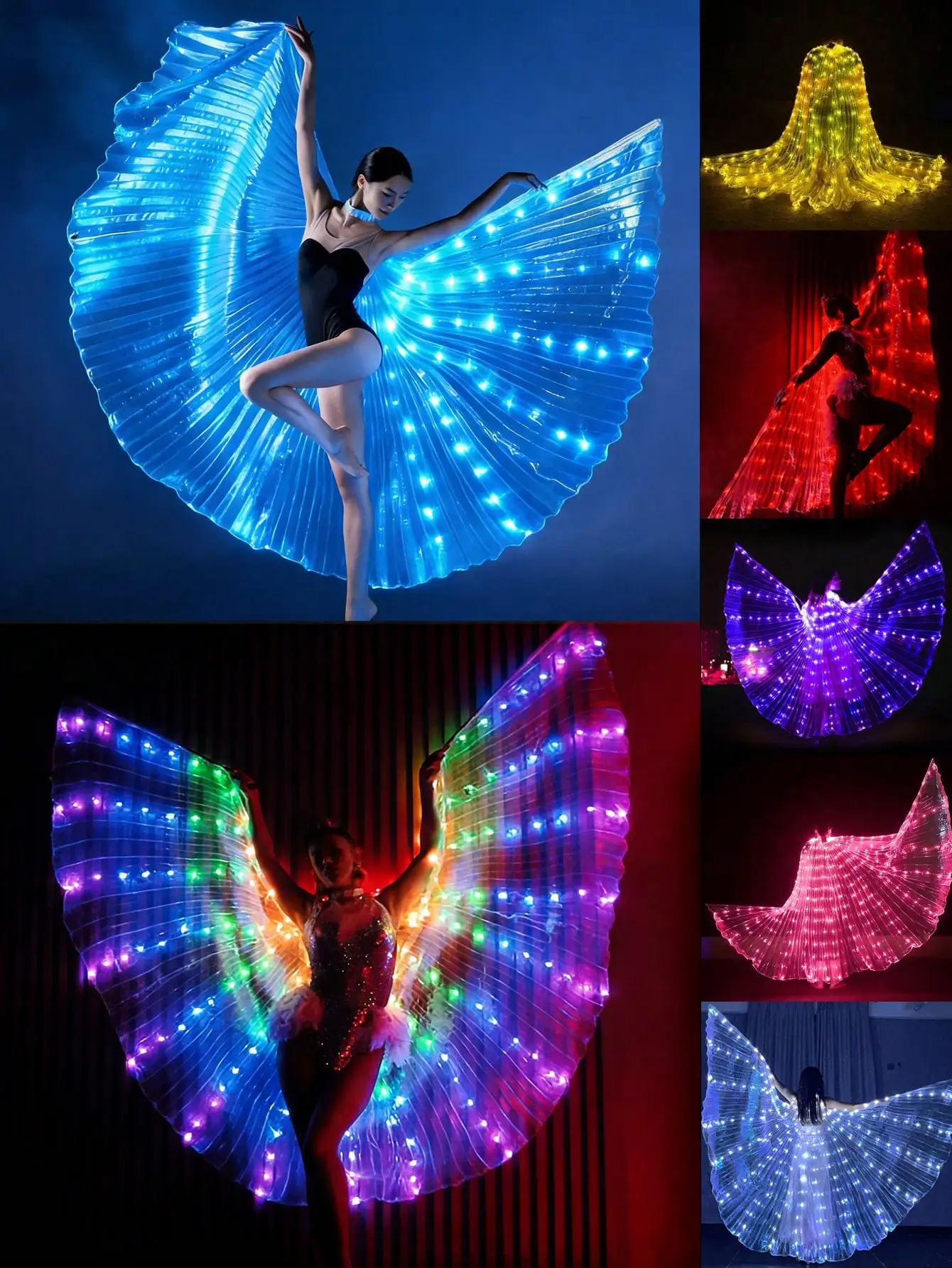 1pc LED Lighting Accessory With Colorful Glowing Wings, Suitable For Capes, Stage Performances, Lighting Decor, Costume Accessor
1pc LED Lighting Accessory With Colorful Glowing Wings, Suitable For Capes, Stage Performances, Lighting Decor, Costume Accessor