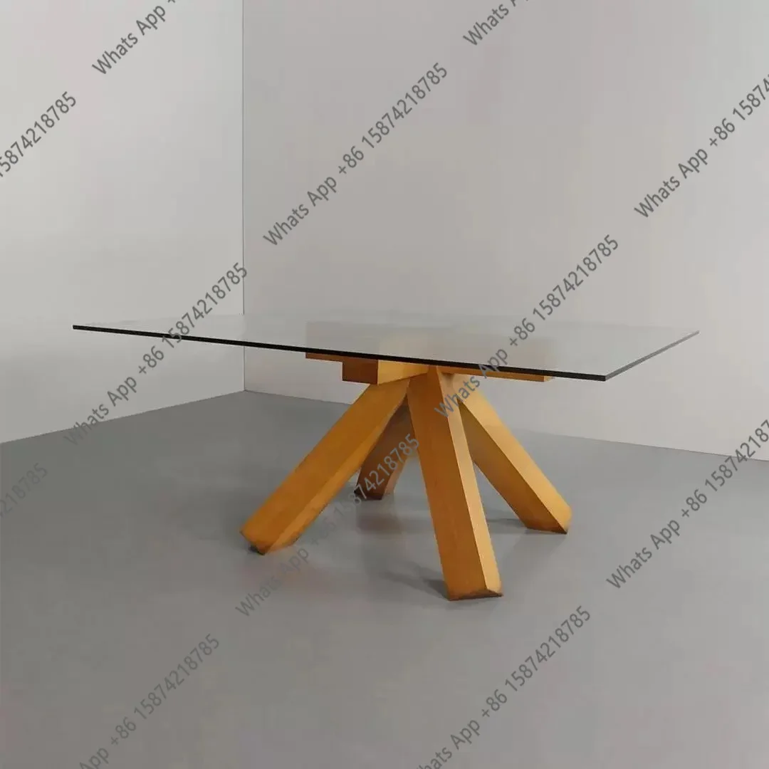 X46 Wabi Designer Square Household Dining Table Tempered Glass Solid Wood Nordic Coffee Shop Coffee Table
X46 Wabi Designer Square Household Dining Table Tempered Glass Solid Wood Nordic Coffee Shop Coffee Table