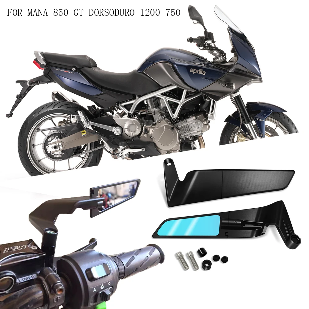 For MANA 850 GT DORSODURO 1200 750 motorcycle accessories rearview mirror wind wing side rear view reversing
For MANA 850 GT DORSODURO 1200 750 motorcycle accessories rearview mirror wind wing side rear view reversing
