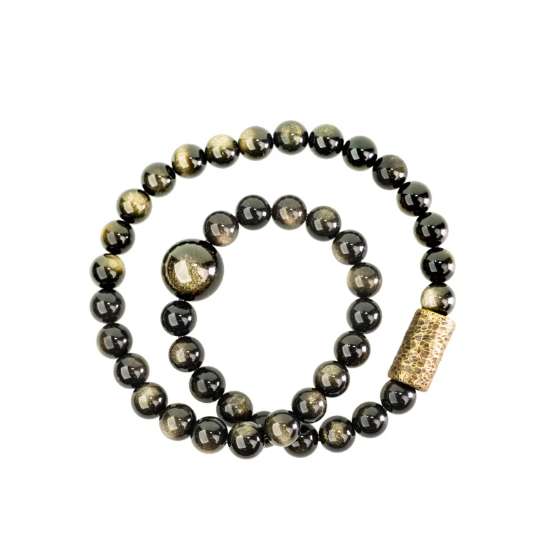 Personalized Versatile Cat's Eye Obsidian Bracelet Women's Retro Trendy Black Obsidian Double Circle Bracelet Men's
Personalized Versatile Cat's Eye Obsidian Bracelet Women's Retro Trendy Black Obsidian Double Circle Bracelet Men's