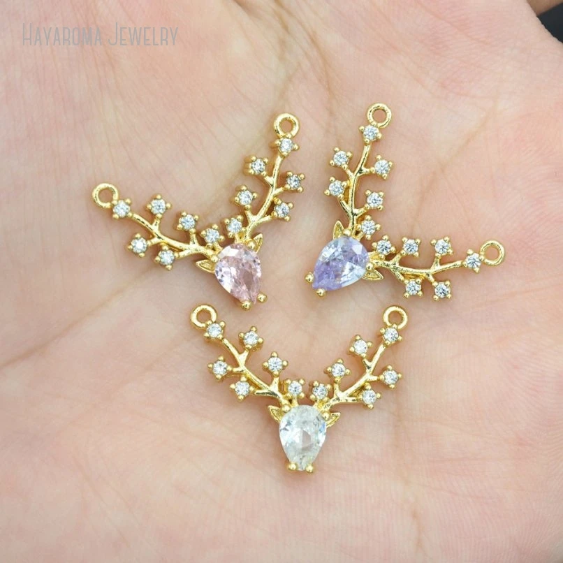 2Pcs Copper Invisible Setting Metal Cubic Zirconia Wholesale Pendant Jewelry Deer Head Animal Gold Color Charms PM53022
2Pcs Copper Invisible Setting Metal Cubic Zirconia Wholesale Pendant Jewelry Deer Head Animal Gold Color Charms PM53022