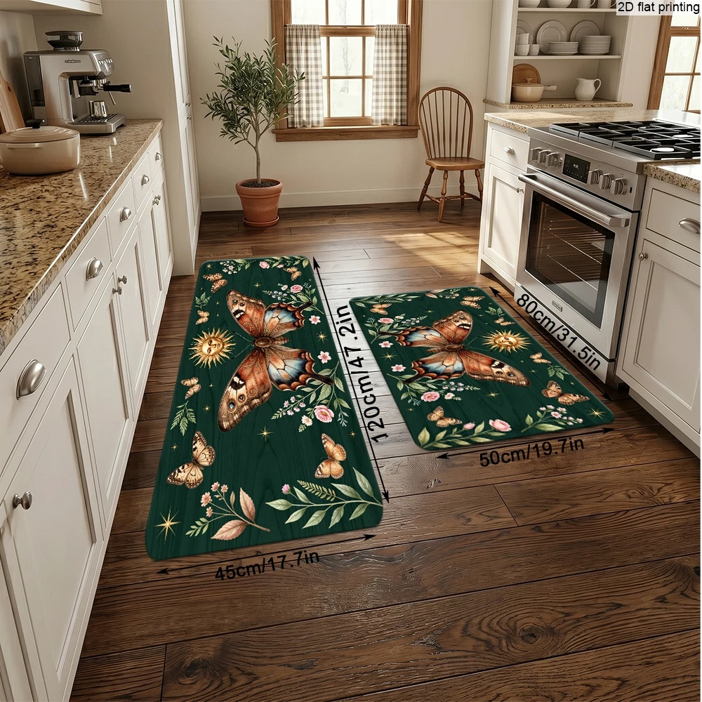 Retro Butterfly Floral Print Floor Mat, Home Kitchen Bedroom Living Room Entrance Decorative Rug, Multi-Size Non-Slip Entryway Rug, Home Textile Finished Product, 2D Flat Print, Soft and Comfortable, Suitable for Indoor Home Use
Retro Butterfly Floral Print Floor Mat, Home Kitchen Bedroom Living Room Entrance Decorative Rug, Multi-Size Non-Slip Entryway Rug, Home Textile Finished Product, 2D Flat Print, Soft and Comfortable, Suitable for Indoor Home Use