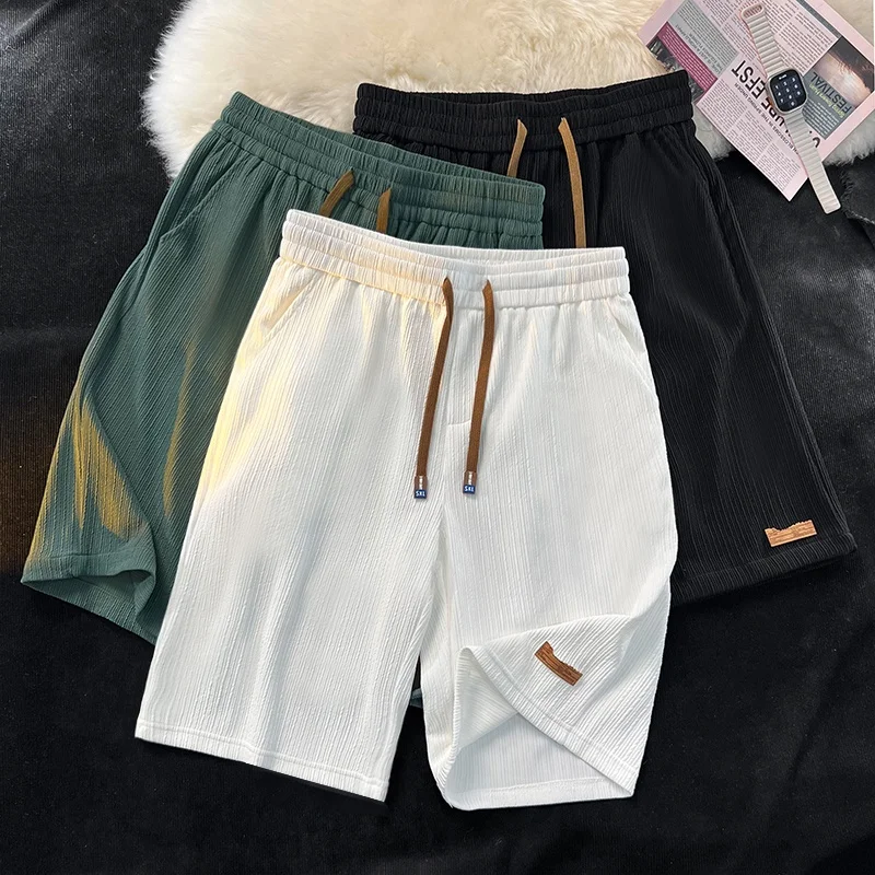 Ice Silk Men's Shorts Summer Sporty Loose Fit Thin Five-Point Pants Trendy Casual Straight Leg Elastic Waist Youthful Energy
Ice Silk Men's Shorts Summer Sporty Loose Fit Thin Five-Point Pants Trendy Casual Straight Leg Elastic Waist Youthful Energy
