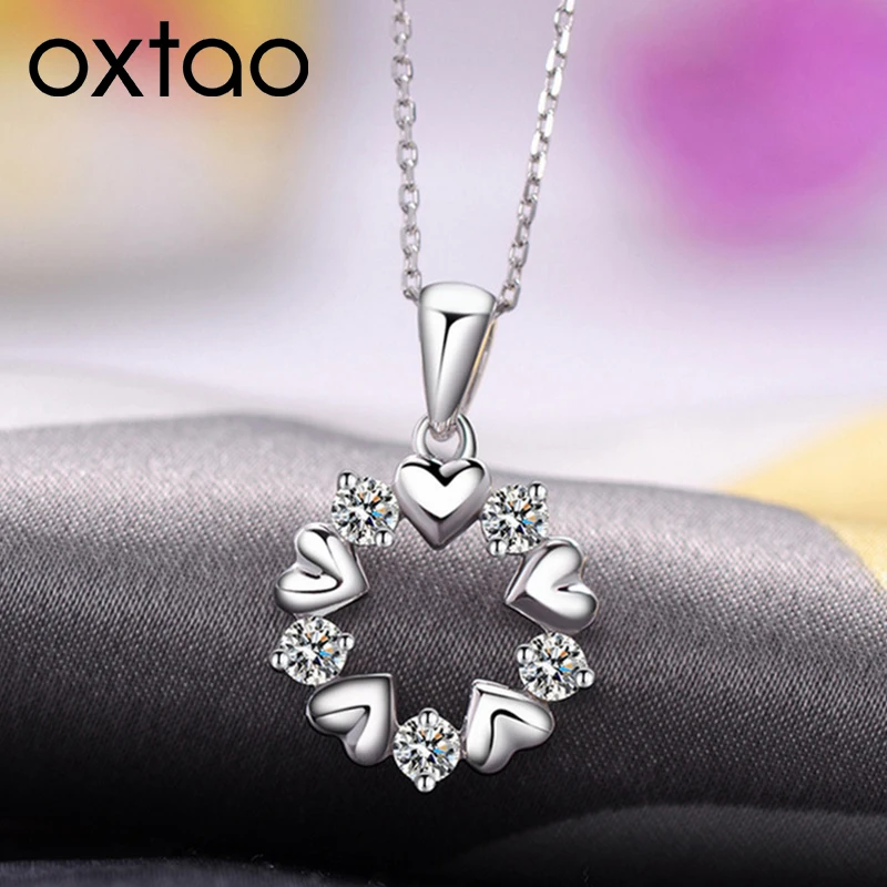 OXTAO Heart-shaped Pendant Necklaces 14K Gold Filled Romantic Love 3mm Moissanite Charm Necklace Wedding Party Female Jewelry
OXTAO Heart-shaped Pendant Necklaces 14K Gold Filled Romantic Love 3mm Moissanite Charm Necklace Wedding Party Female Jewelry