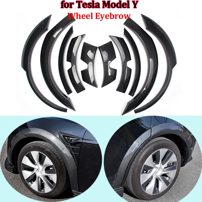 Car Wheel Eyebrow for Tesla Model Y Wide Body Kit ABS Carbon Fiber Splash Guard Mudguard Exterior Decoration Cover Accessories
Car Wheel Eyebrow for Tesla Model Y Wide Body Kit ABS Carbon Fiber Splash Guard Mudguard Exterior Decoration Cover Accessories