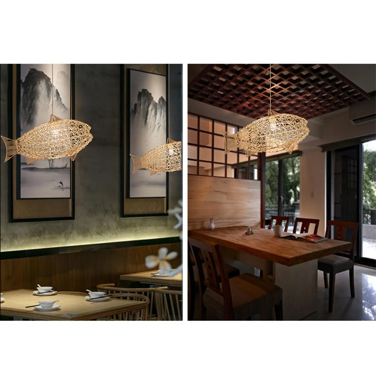 Rattan Pendant Light Decorative Lampshade E27 Boho Chandelier for Restaurant
Rattan Pendant Light Decorative Lampshade E27 Boho Chandelier for Restaurant