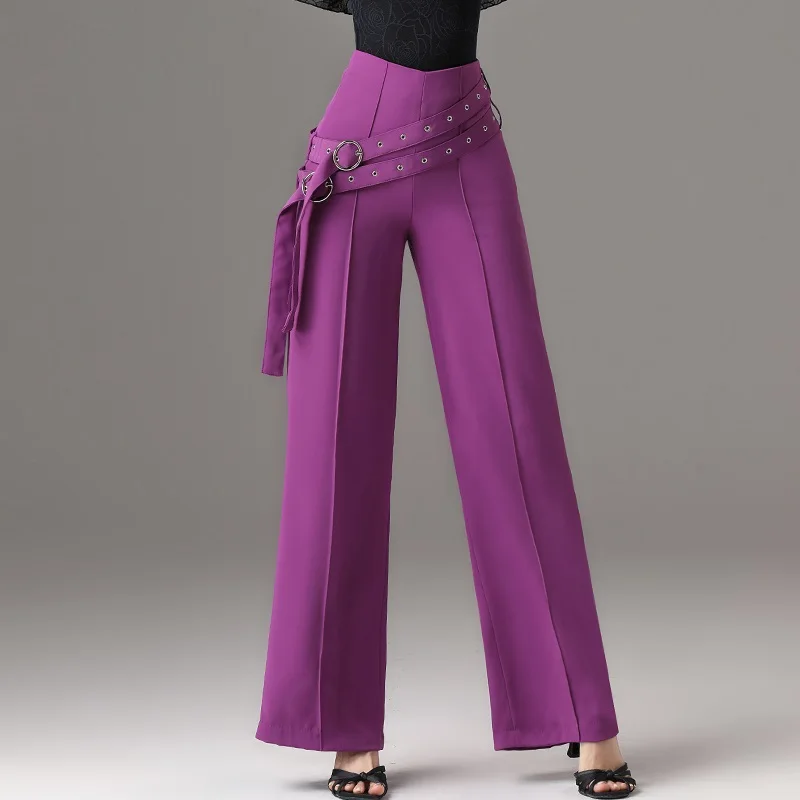X067 Latin Dance Pants New Ladies High Waist Dance Pants Modern Dance Trousers Wide Legs Practice Show Pants Rumba Suit
X067 Latin Dance Pants New Ladies High Waist Dance Pants Modern Dance Trousers Wide Legs Practice Show Pants Rumba Suit
