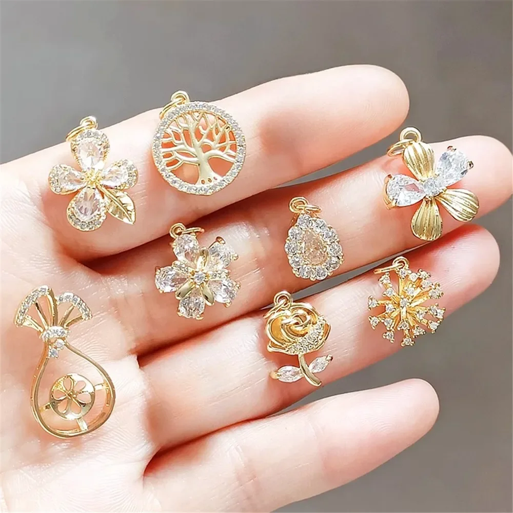 14K Gold-plated and Zirconium-inlaid Rose Rose Money Bag Pendant Diy Bracelet Necklace Handmade Jewelry Accessory
14K Gold-plated and Zirconium-inlaid Rose Rose Money Bag Pendant Diy Bracelet Necklace Handmade Jewelry Accessory