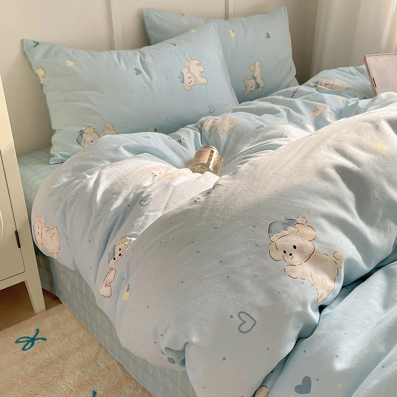 New Pure Cotton Cute Printed Bedding Sets Cartoon Nude Sleeping Skin Friendly Comforter Set Adult Bedsheet Kit for All Seasons
New Pure Cotton Cute Printed Bedding Sets Cartoon Nude Sleeping Skin Friendly Comforter Set Adult Bedsheet Kit for All Seasons