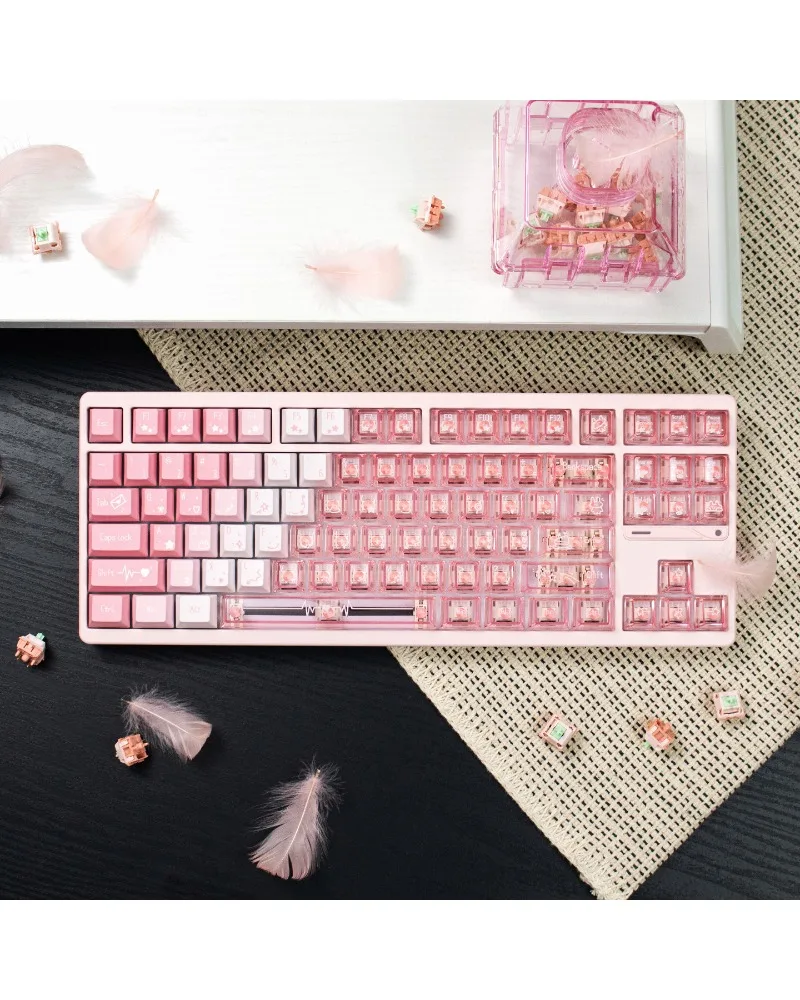 Keycap customization full set of PBT + PC original factory gradual change powder through mechanical keyboard
Keycap customization full set of PBT + PC original factory gradual change powder through mechanical keyboard