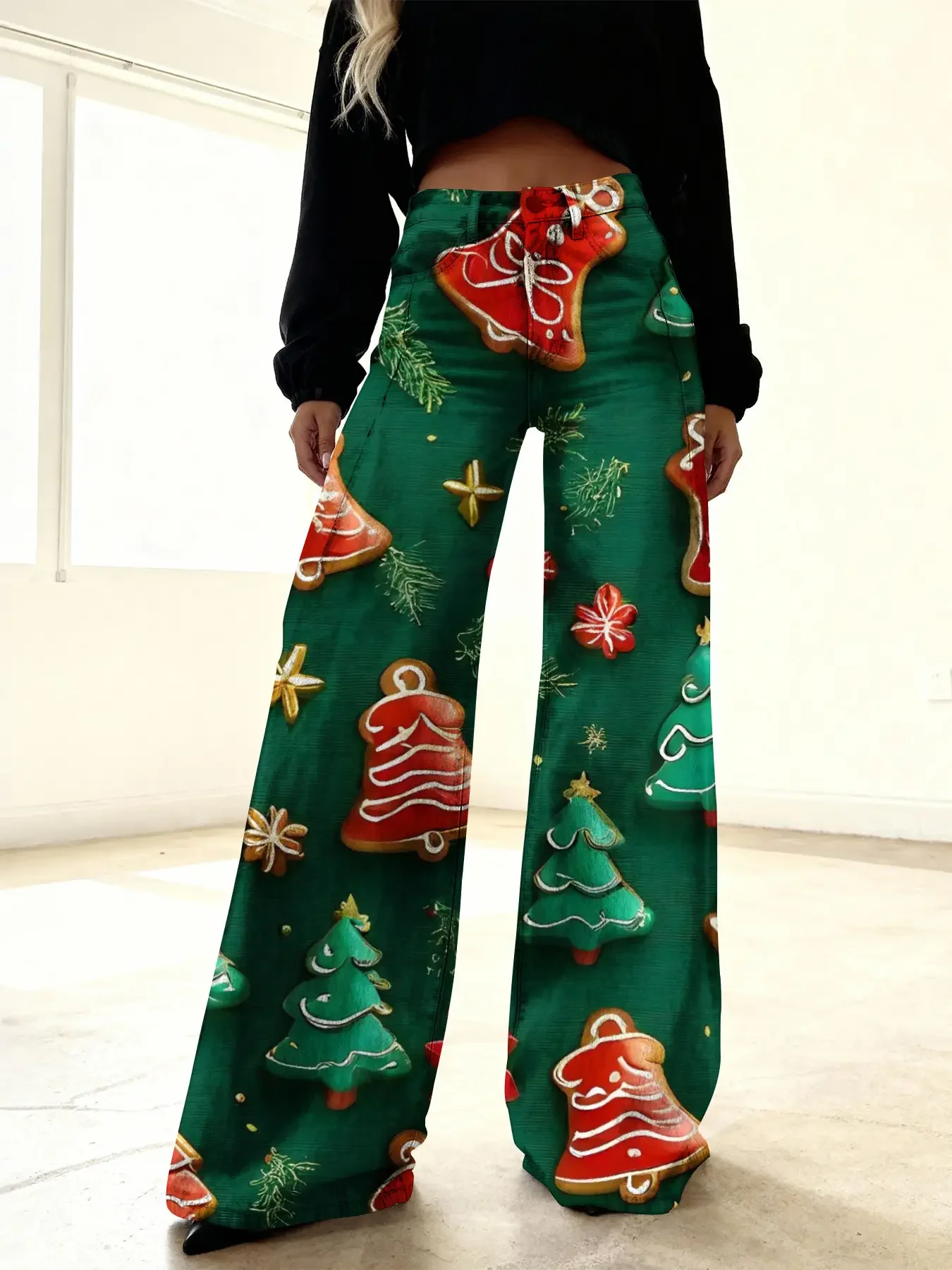 Christmas ladies' new printed retro jeans, imitation denim fabric, casual and3D printing imitation denim pants
Christmas ladies' new printed retro jeans, imitation denim fabric, casual and3D printing imitation denim pants