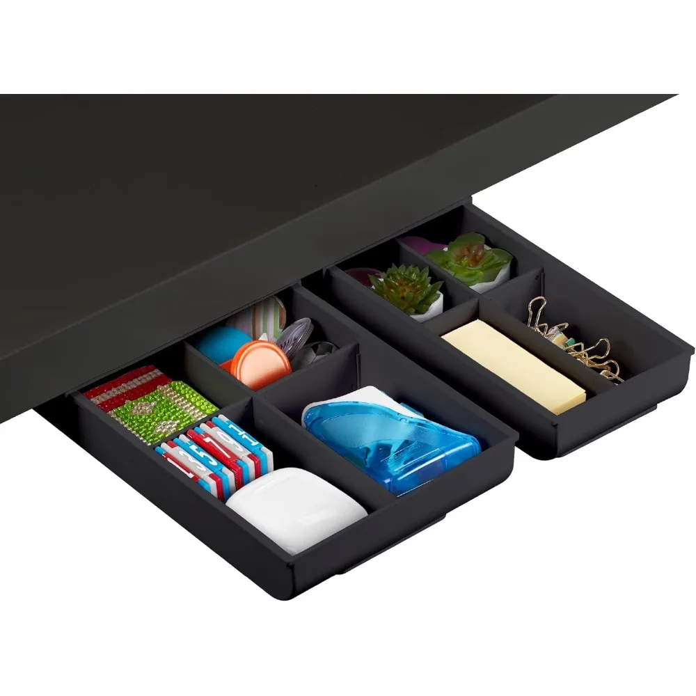 Konnect Under Desk Drawer, Self-Adhesive Slide Out Storage Organizer with 4 Customizable Dividers, 2-Pack
Konnect Under Desk Drawer, Self-Adhesive Slide Out Storage Organizer with 4 Customizable Dividers, 2-Pack