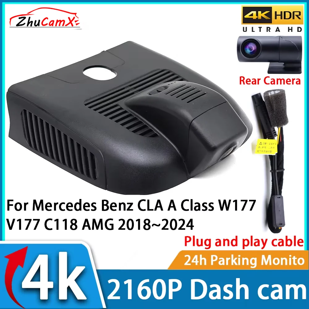 Автомобильный видеорегистратор ночного видения UHD 4K 2160P DVR Dash Cam для Mercedes Benz CLA A Class W177 V177 C118 AMG 2018 ~ 2024
Автомобильный видеорегистратор ночного видения UHD 4K 2160P DVR Dash Cam для Mercedes Benz CLA A Class W177 V177 C118 AMG 2018 ~ 2024